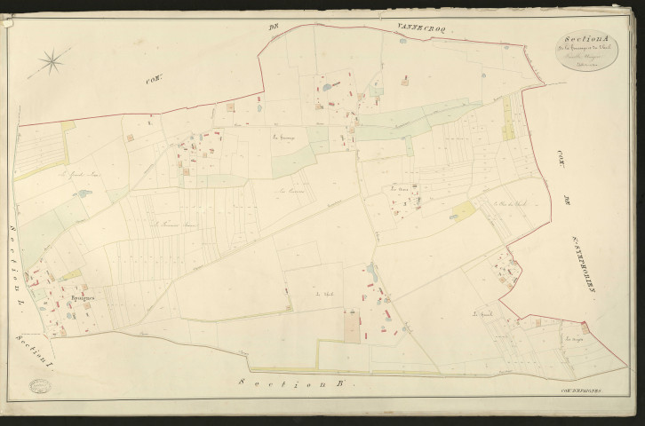 Epaignes. Section A _ de la houssaye et du Theil _ Feuille Unique