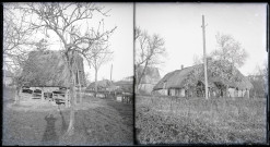 Chaumière normande. Grange normande.