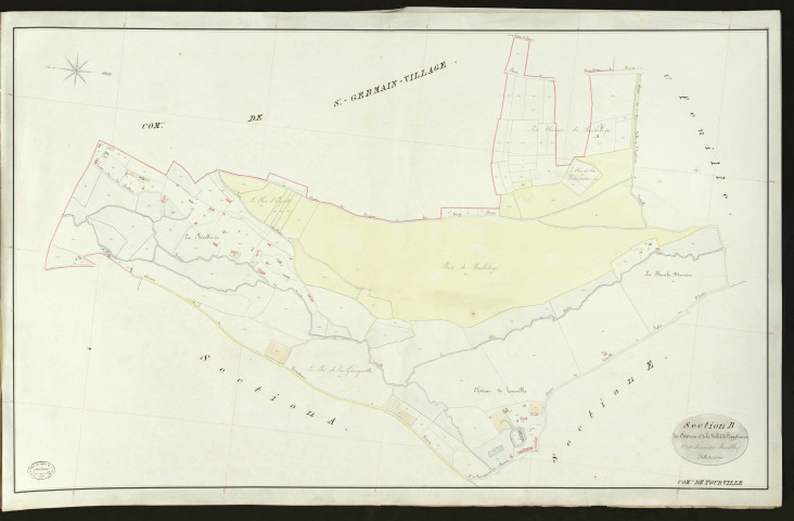 Tourville-sur-Pont-Audemer. Section B _ du Château et de la Vallée de l'Egyptienne _ 2e et dernière Feuille