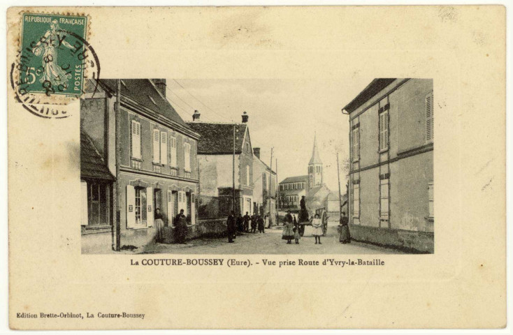 Couture-Boussey (La). Vue prise Route d'Ivry-la-Bataille.
