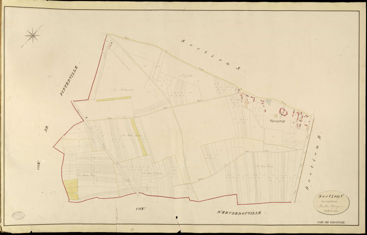 Vironvay. Section C _ des Vives Terres _ Feuille Unique