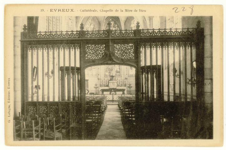 Evreux-Ville. Cathédrale - Chapelle de la Mère de Dieu.