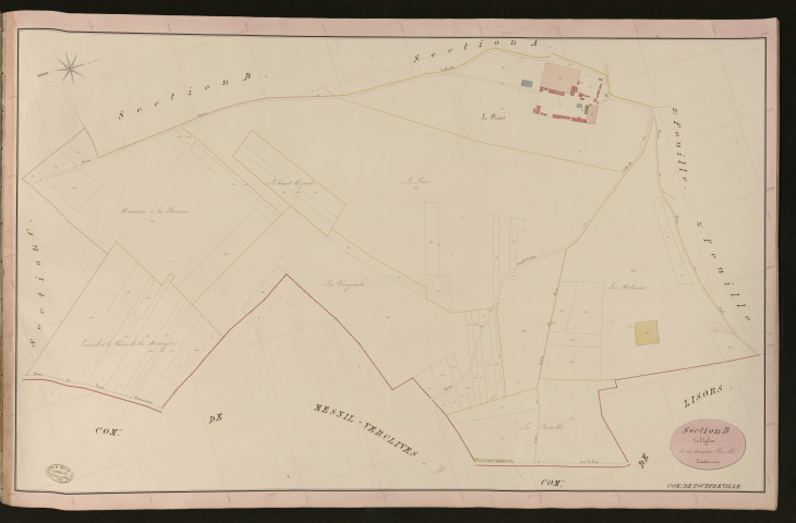 Touffreville. Section B _ de l'Eglise _ 4e et dernière Feuille