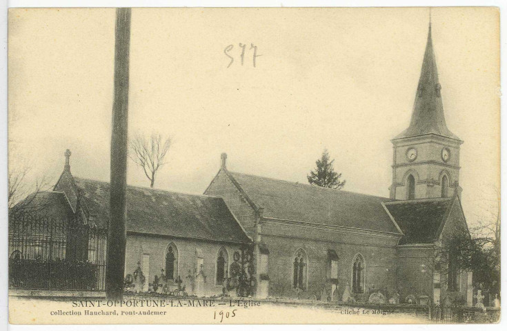 Sainte-Opportune-la-Mare. L'Eglise.