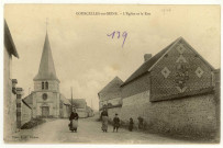 Courcelles-sur-Seine. L'Eglise et la Rue.