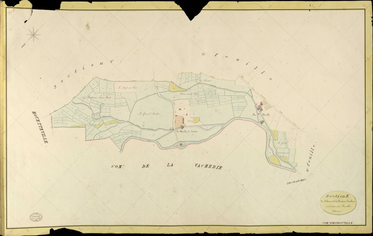 Hondouville. Section E _ du Valtier et de la Fontaine Jeanbart _ 4e et dernière Feuille