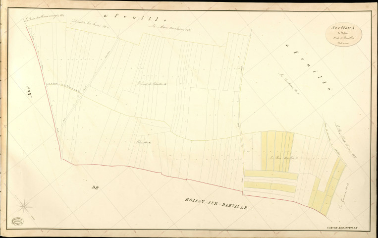 Morainville-sur-Damville. Section A _ de l'Eglise _ 3e de 4 Feuilles