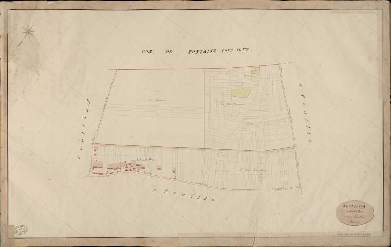 Jouy-sur-Eure. Section A _ du bout de Bas _ 1re de 3 Feuilles