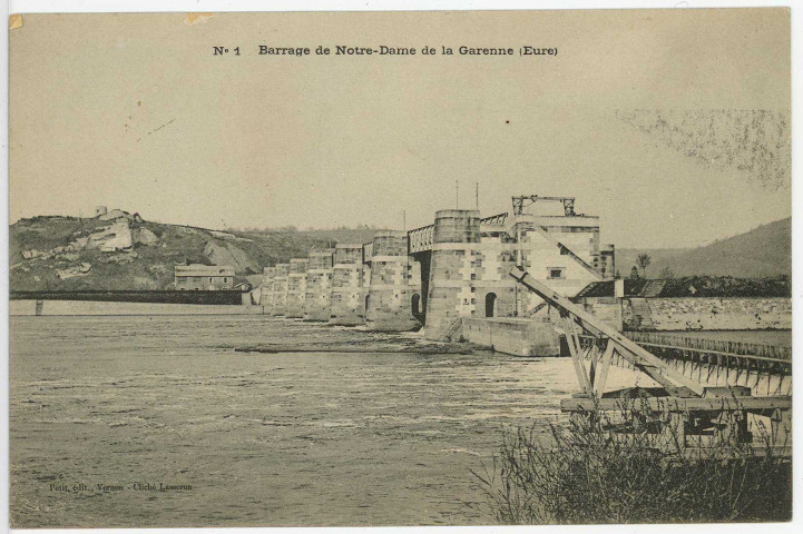 Saint-Pierre-la-Garenne. Barrage de Notre-Dame de la Garenne (Eure).