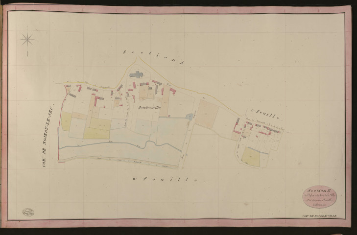 Doudeauville-en-Vexin. Section B _ de l'Eglise et du bout de la Ville _ 3e et dernière Feuille