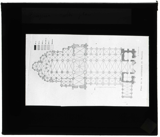 Cathédrale Notre-Dame de Bayeux (Calvados), plan.