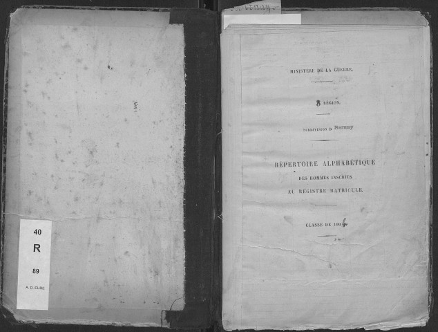 Bernay. Répertoire alphabétique (1904)