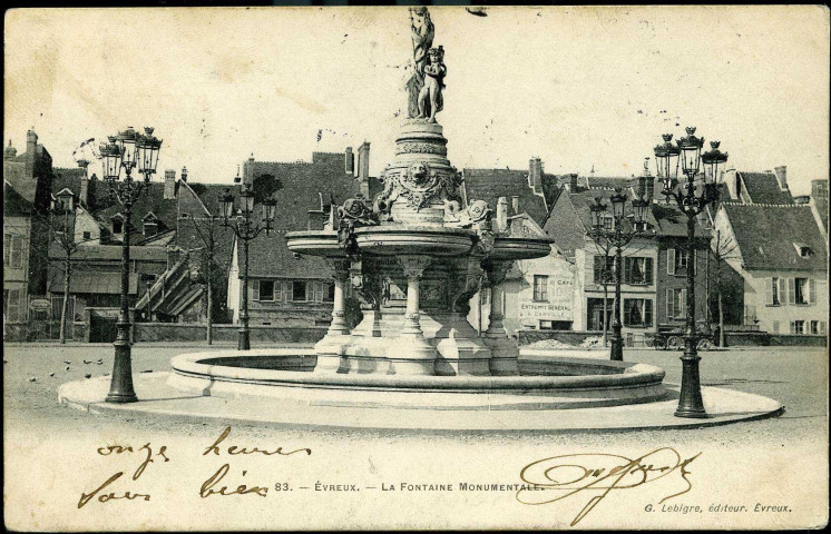 Evreux-Ville. La Fontaine Monumentale.