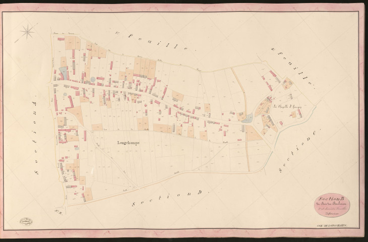 Longchamps. Section B _ du Bois des Bouleaux _ 3e et dernière Feuille