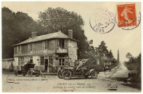 Folleville. Circuit de la Presse 1907-Le virage des Quatre Routes de Folleville.