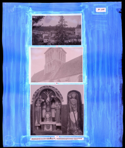 "Églises rurales du département de l'Eure" du chanoine Bonnenfant tome I, planche LVII Ferrières-Saint-Hilaire (Eure) et La Ferrière-sur-Risle (Eure).