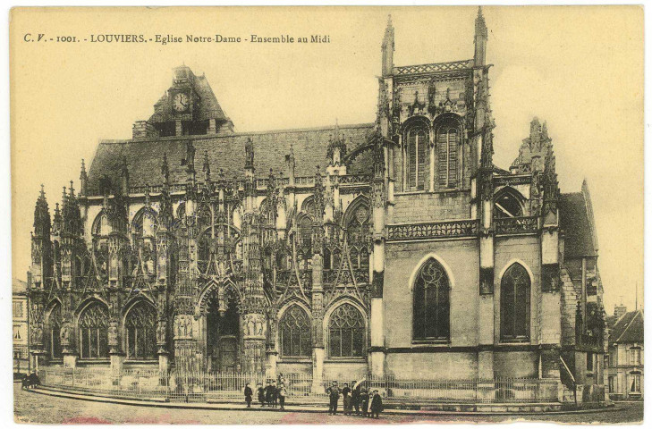 Louviers-Ville. Eglise Notre-Dame. Ensemble au Midi.