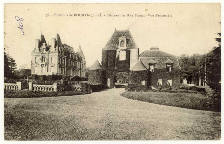 Barils (Les). Château des Bois-Francs. Vue d'ensemble.
