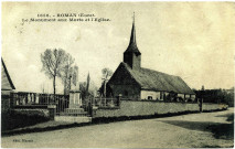 Roman. Le Monument aux Morts et L'Église.