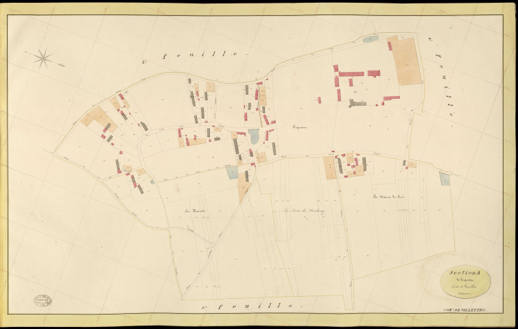 Villettes. Section A _ de Criquetot _ 3e de 4 Feuilles