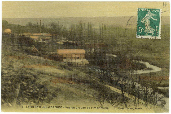 Mesnil-sur-l'Estrée (Le). Vue du Groupe de l'imprimerie.