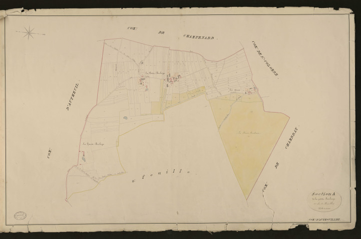 Authouillet. Section A _ de la petite Boulaye _ 1re de 2 Feuilles