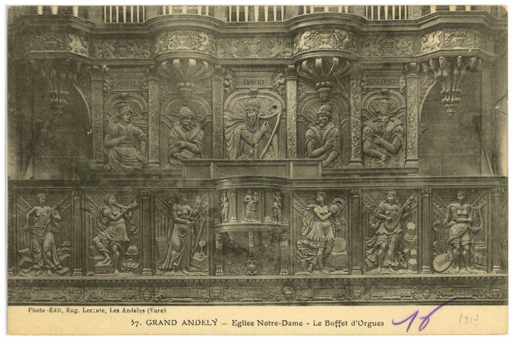 Andelys (Les). Grand Andely. - Eglise Notre-Dame - Le Buffet d'Orgues.