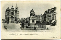 Neubourg (Le). L'Eglise et la Statue de Dupont de l'Eure.