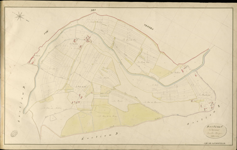 Gaudreville-la-Rivière. Section C _ des Haissettes _ Feuille Unique