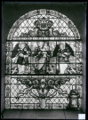 Vitraux de l'église du Planquay (Eure), représentant la Vierge à l'enfant et les archanges.