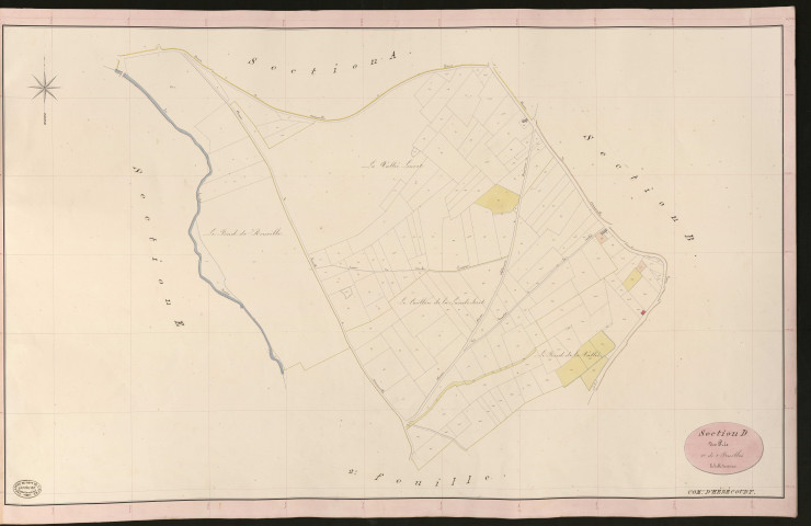 Hébécourt. Section D _ des Prés _ 1re 2 Feuilles
