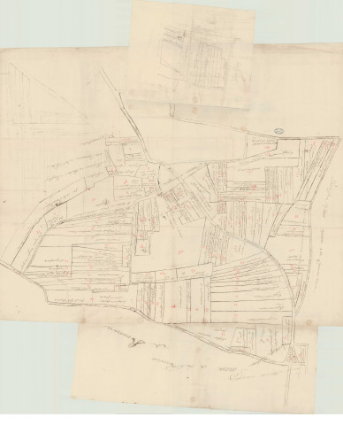 Saint-Pierre-du-Mesnil - "Plan de la paroisse … contenant les enclos des seigneuries de La Bernardière, du Haut-Moine et du Blanc-Buisson". *