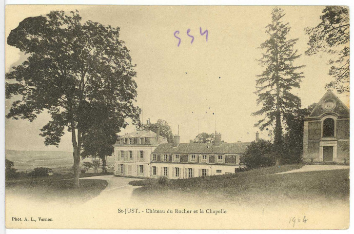 Saint-Just. Château du Rocher et la Chapelle.