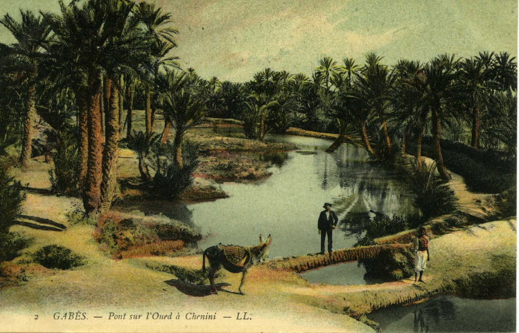 GABÈS. - Pont sur l'Oued à Chenini