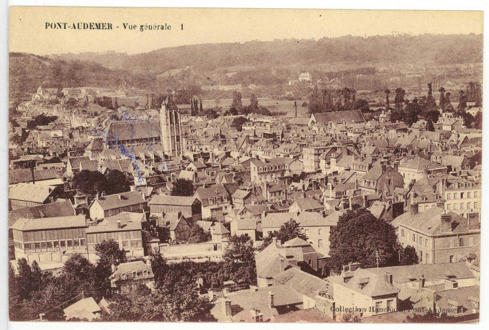 Pont-Audemer. Vue générale.