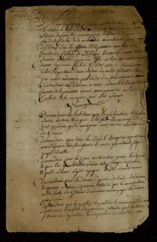 Faverolles (cahier et Procès-verbal).