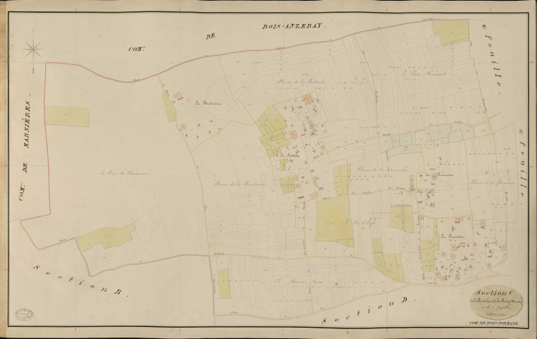 Bois-Normand-la-Campagne. Section C _ de la Bretêche et de la Rouge Maison _ 1re de 3 Feuilles