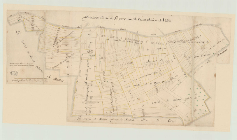 Villez-Sous-Bailleul - Cartes de la paroisse de Sainct-Phillebert-de-Villées. *