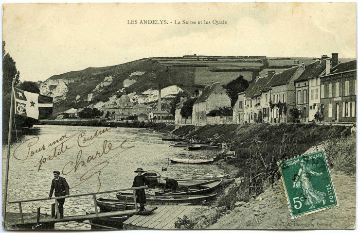 Andelys (Les). La Seine et les quais.