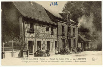 Condé-sur-Iton. Hôtel du Lion d'Or- A-L'HOTTE- Garage pour autos- Maison recommandée aux touristes- Prix modérés.