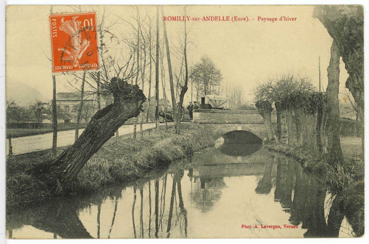 Romilly-sur-Andelle. Paysage d'hiver.