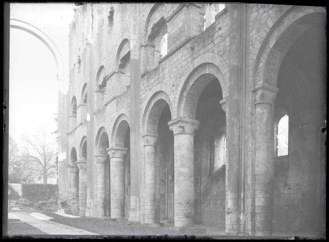 Ruines et vestiges de l'abbaye de Jumièges (Seine-Maritime).
