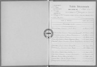 Tables (1923-1932)