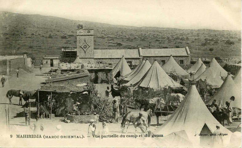 MAHIRIDJA (MAROC ORIENTAL). - Vue partielle du camp et du goum