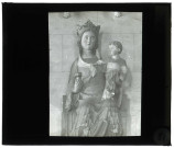 Église de Saint-Ouen-de-Thouberville (Eure), statue polychrome de Vierge à l'enfant.