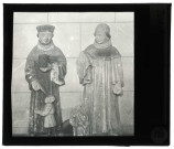 Église de Brestot (Eure), statues de Saint-Cosme et Saint-Damien.