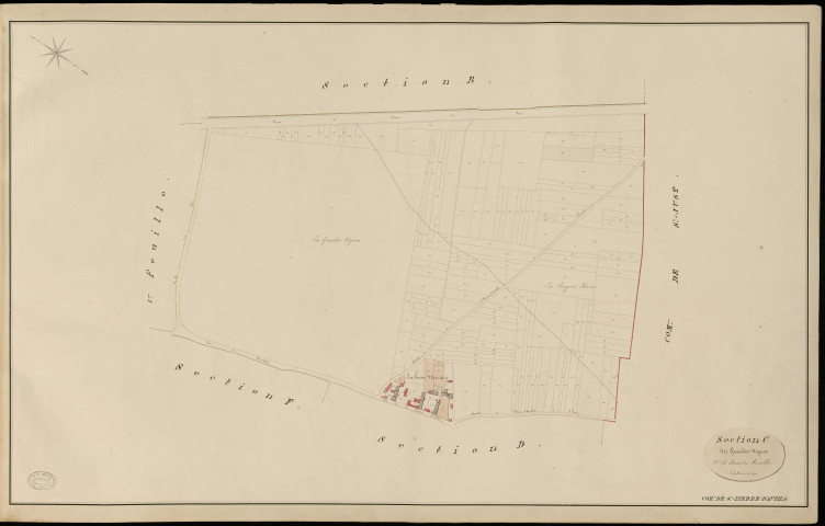 Saint-Pierre-d'Autils. Section C _ des Grandes Vignes _ 2e et dernière Feuille