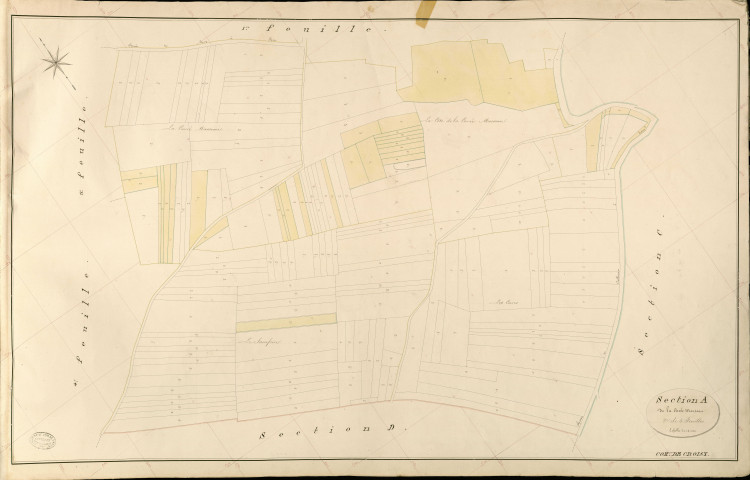 Croisy-sur-Eure. Section A _ de la Cavée Marseau _ 2e de 4 Feuilles