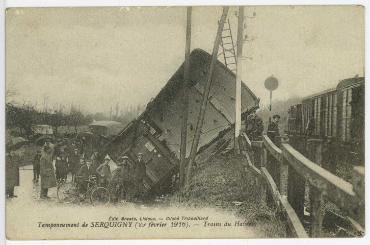 Serquigny. Tamponnement de Serquigny (29 février 1916). - Train du Havre.