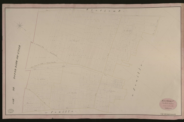 Pressagny-l'Orgueilleux. Section C _ des Pieds Corbons _ 2e de 3 Feuilles